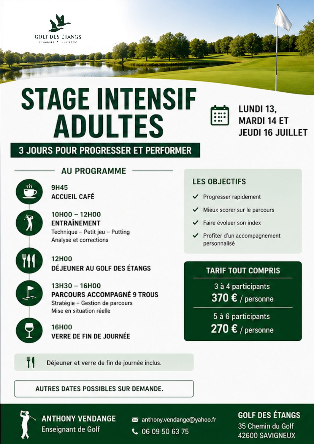 Golf des Etangs Competitions